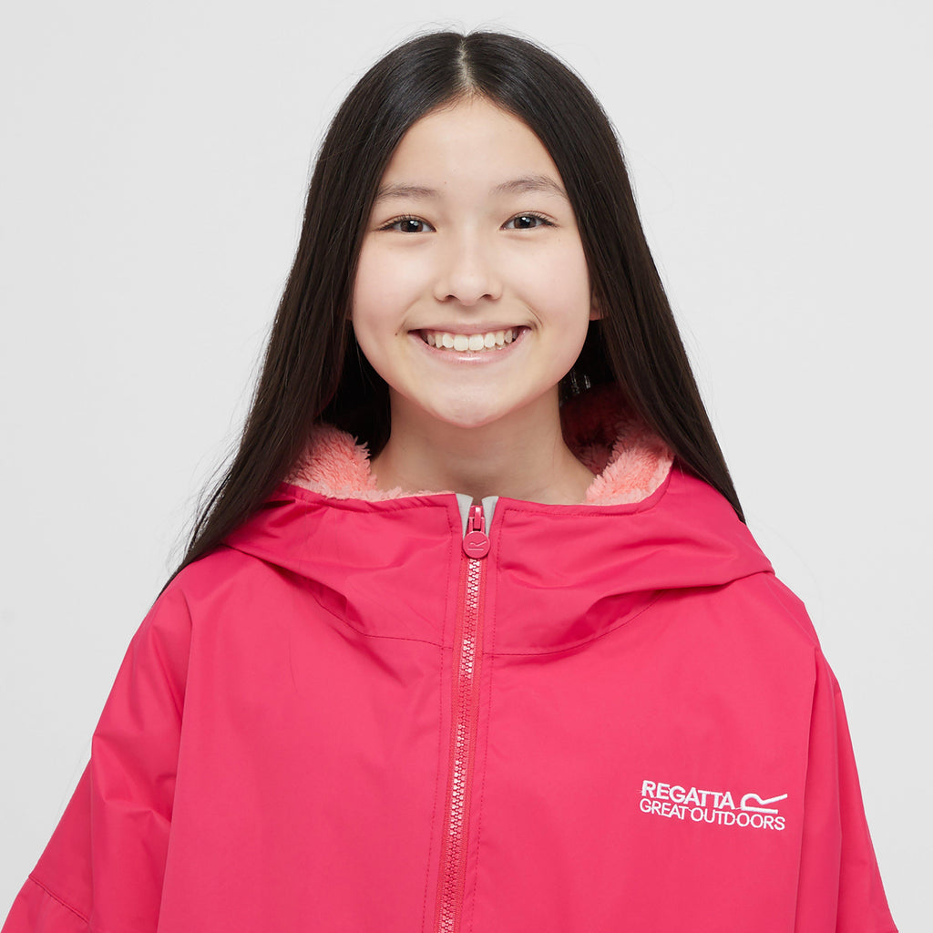 Kids Waterproof Robe Pink Potion Shell