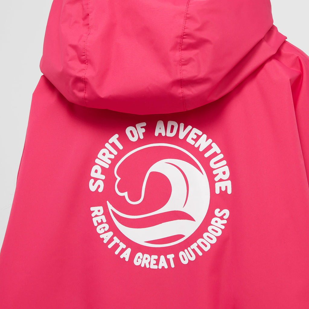 Kids Waterproof Robe Pink Potion Shell