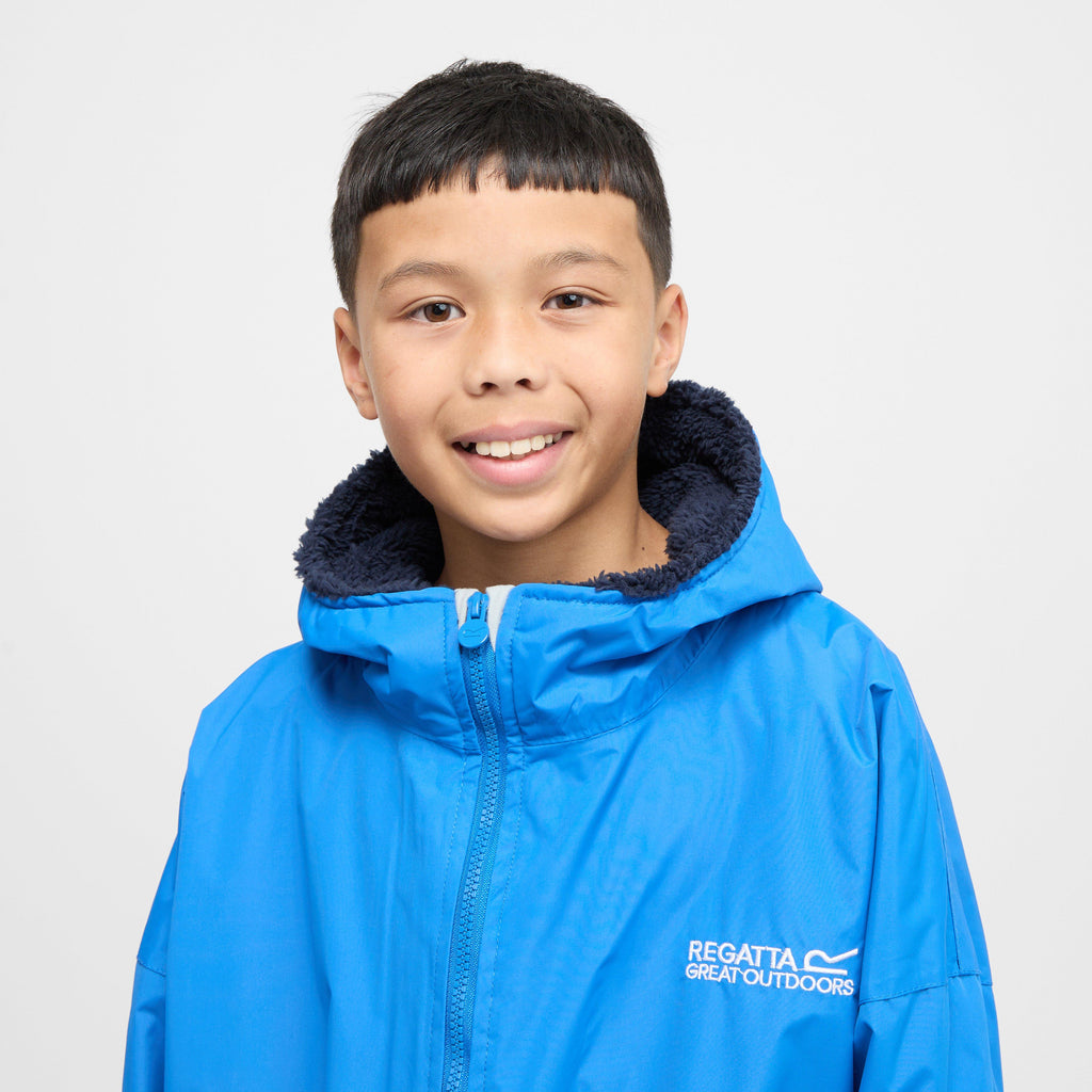Kids Waterproof Robe Oxford Blue Navy