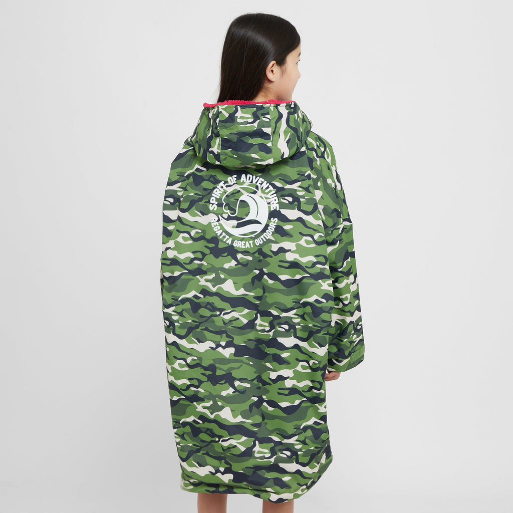 Kids Waterproof Robe Cactus Camouflage