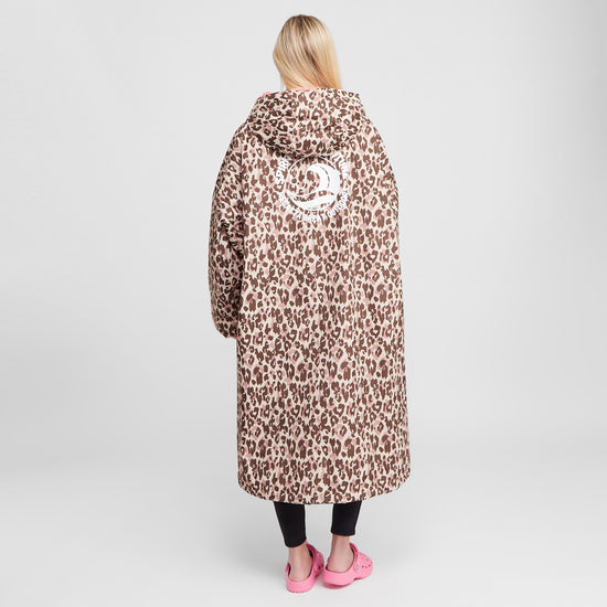 Adults Waterproof Robe Leopard Print