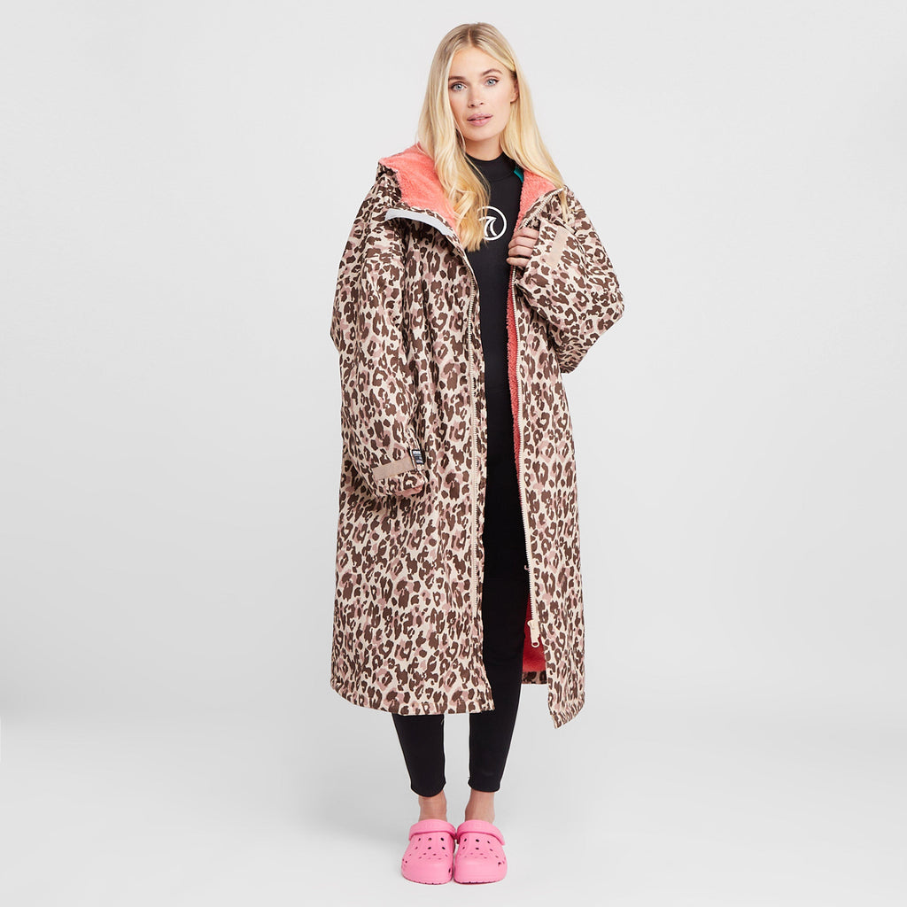 Adults Waterproof Robe Leopard Print