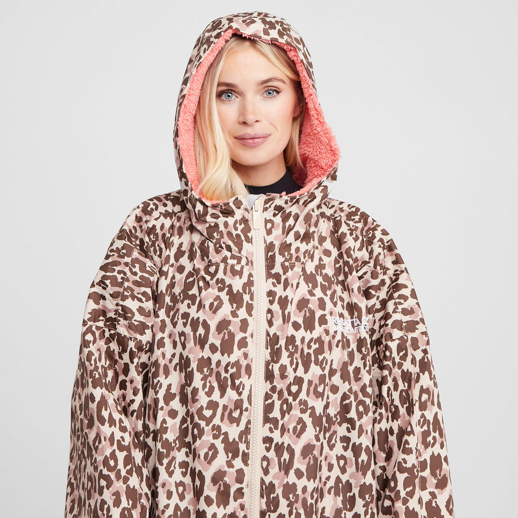 Adults Waterproof Robe Leopard Print