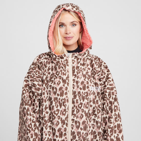 Adults Waterproof Robe Leopard Print