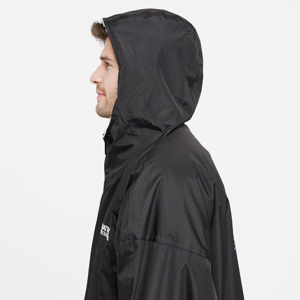 Adults Waterproof Robe Black