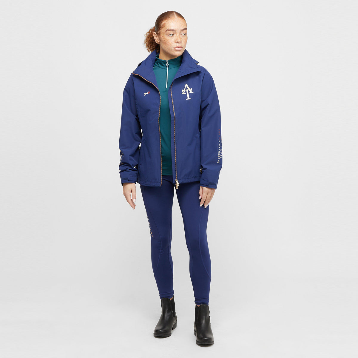 Womens Team Waterproof Jacket Navy