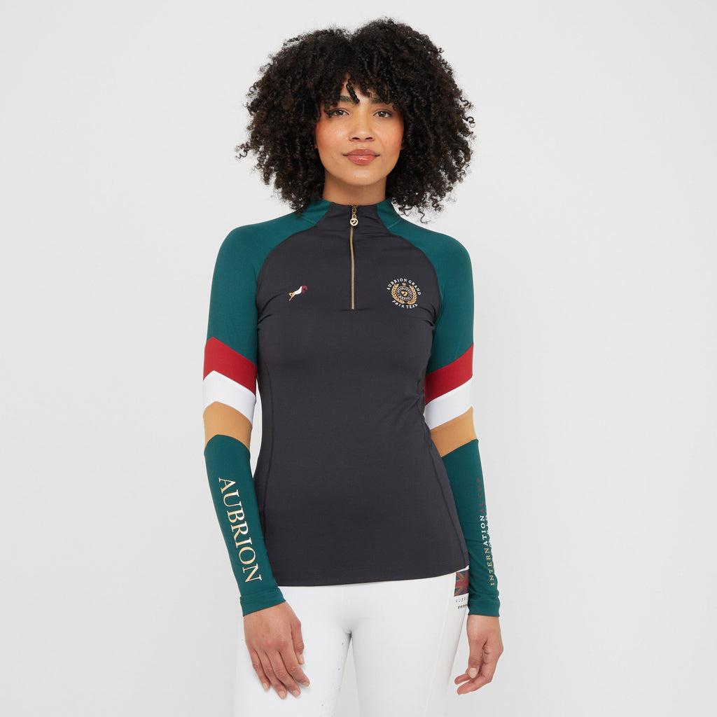 Womens Team Long Sleeved Base Layer Black