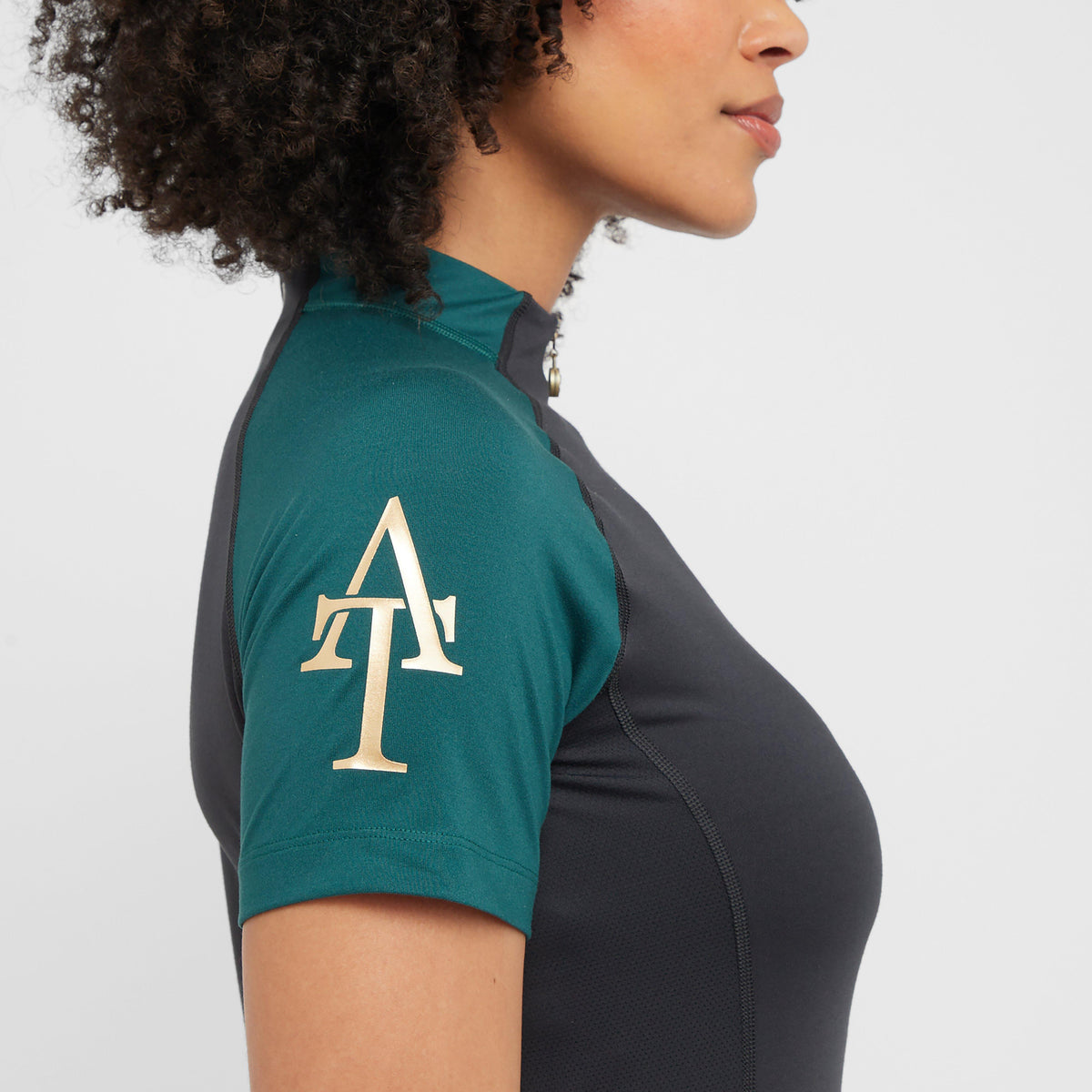 Womens Team Short Sleeved Base Layer Black