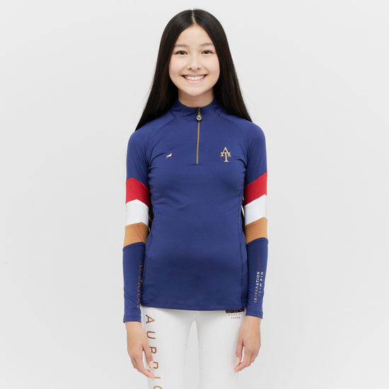 Young Rider Team Long Sleeved Base Layer Navy