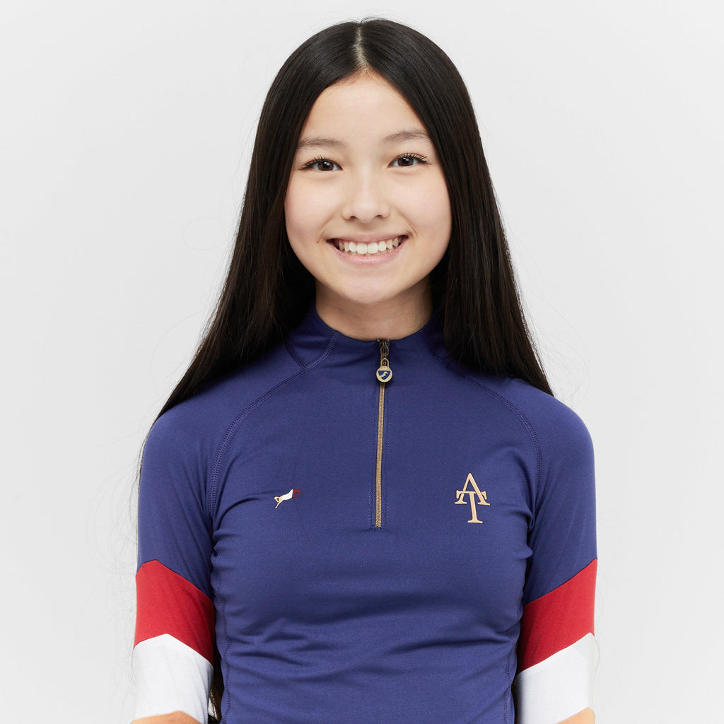 Young Rider Team Long Sleeved Base Layer Navy