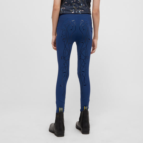 Young Rider Team Riding Tights Navy