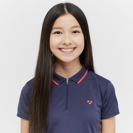 Young Rider Tech Polo Navy