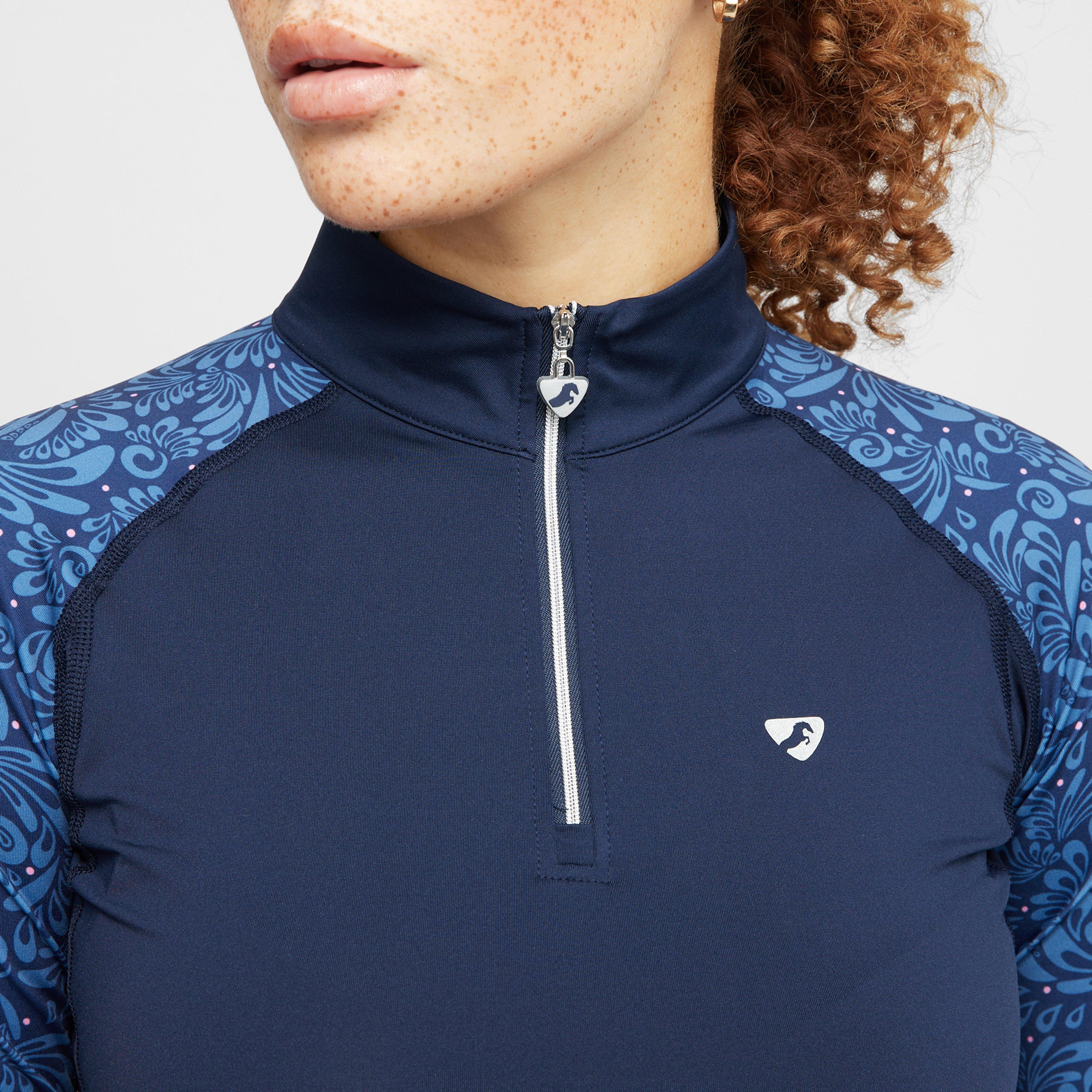 Womens Hyde Park Base Layer Navy Paisley