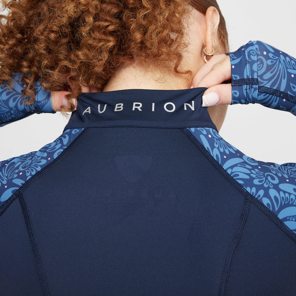 Womens Hyde Park Base Layer Navy Paisley