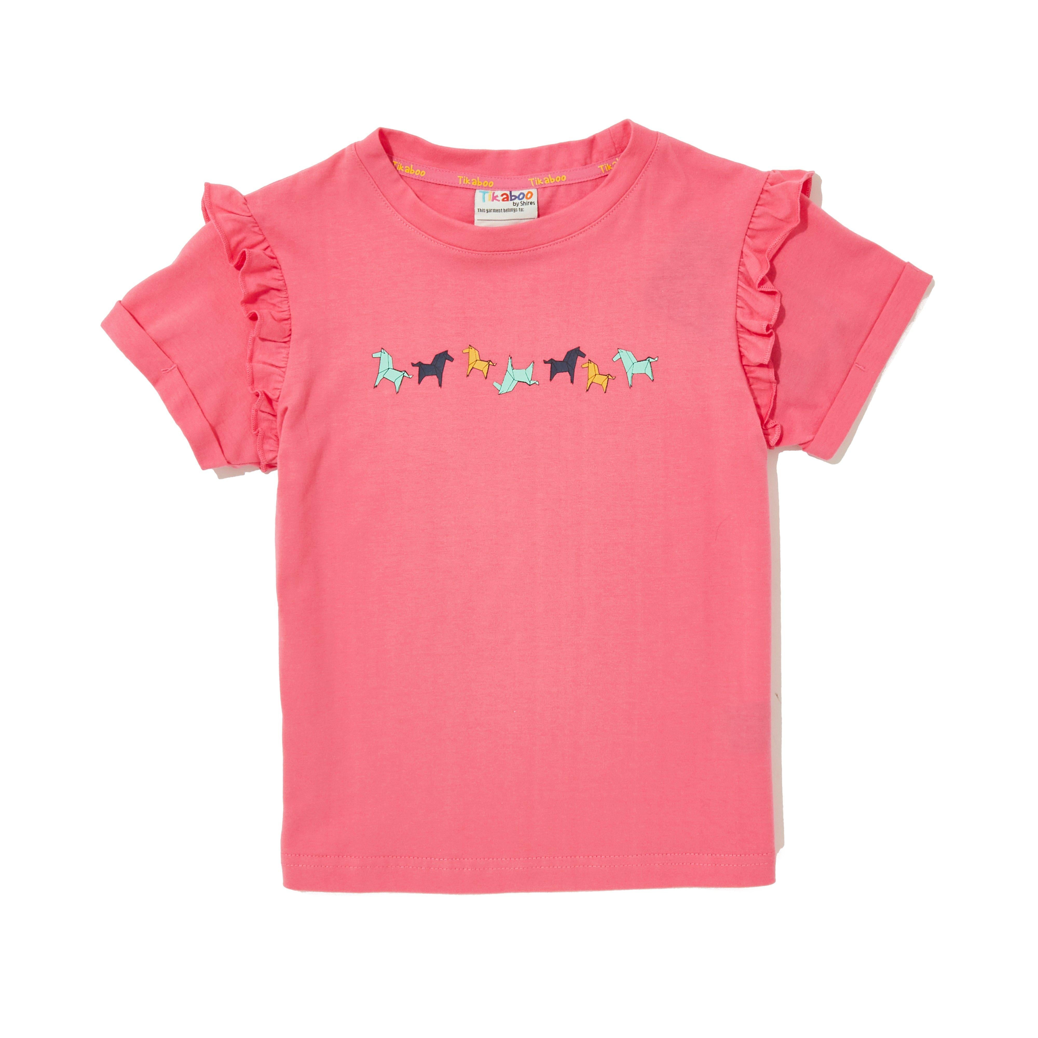 Kids Frill T-Shirt Pink
