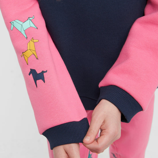 Kids Sweatshirt Pink Horse