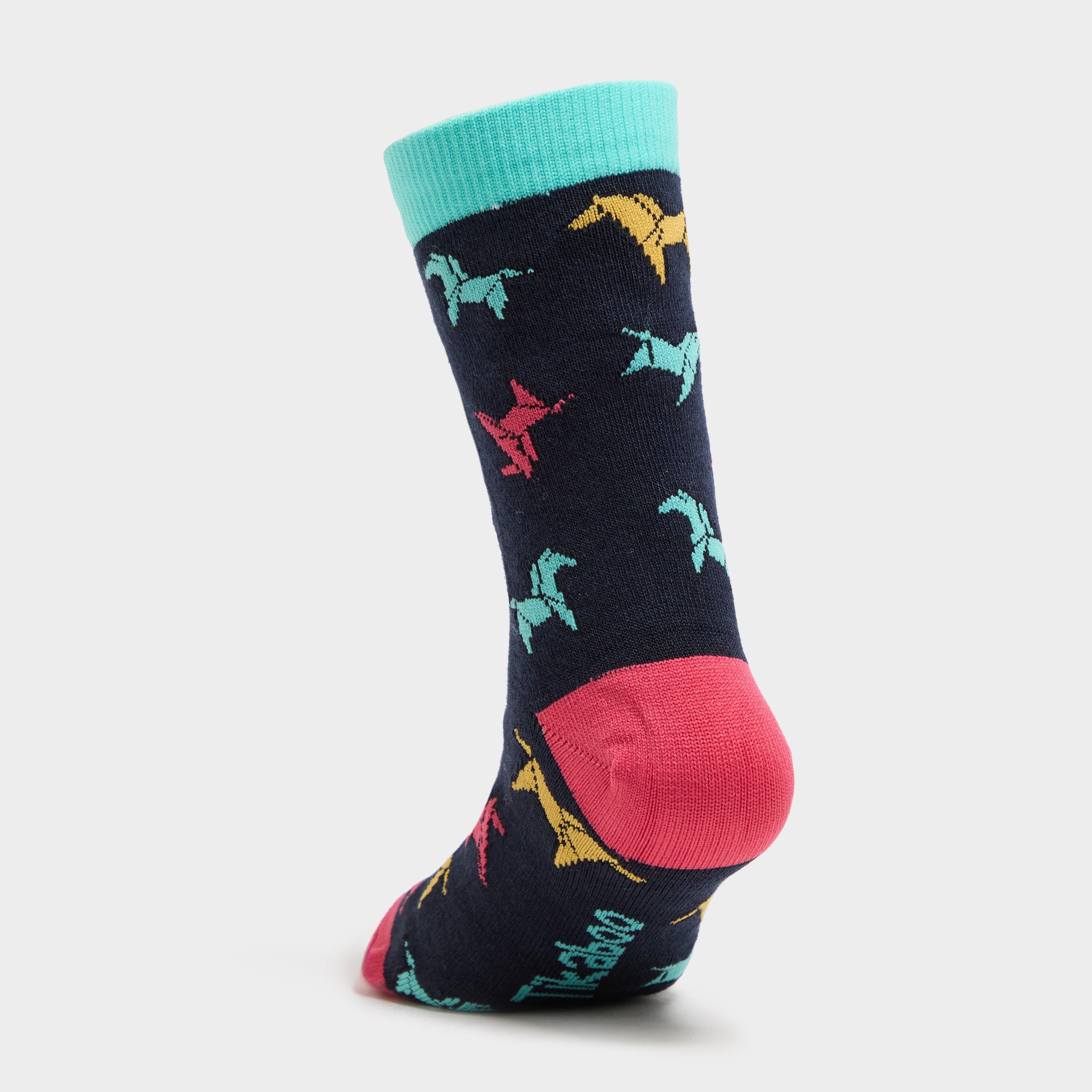 Kids Ankle Socks Pink Horse