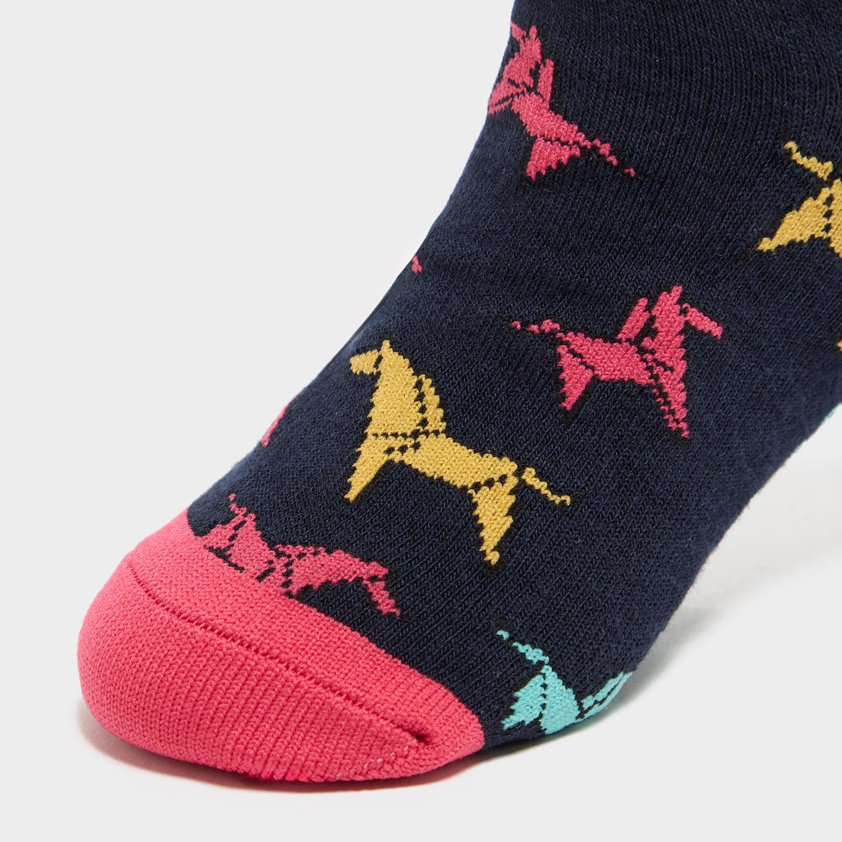Kids Ankle Socks Pink Horse