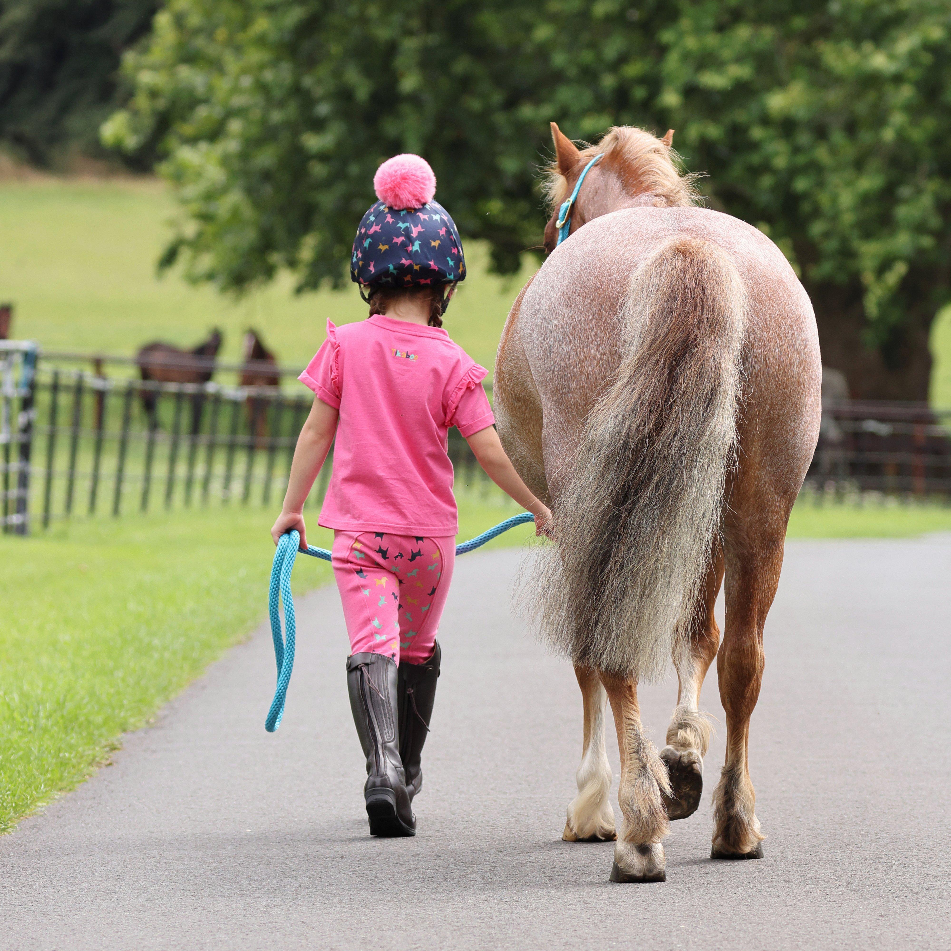 Kids Hat Cover Pink Horse