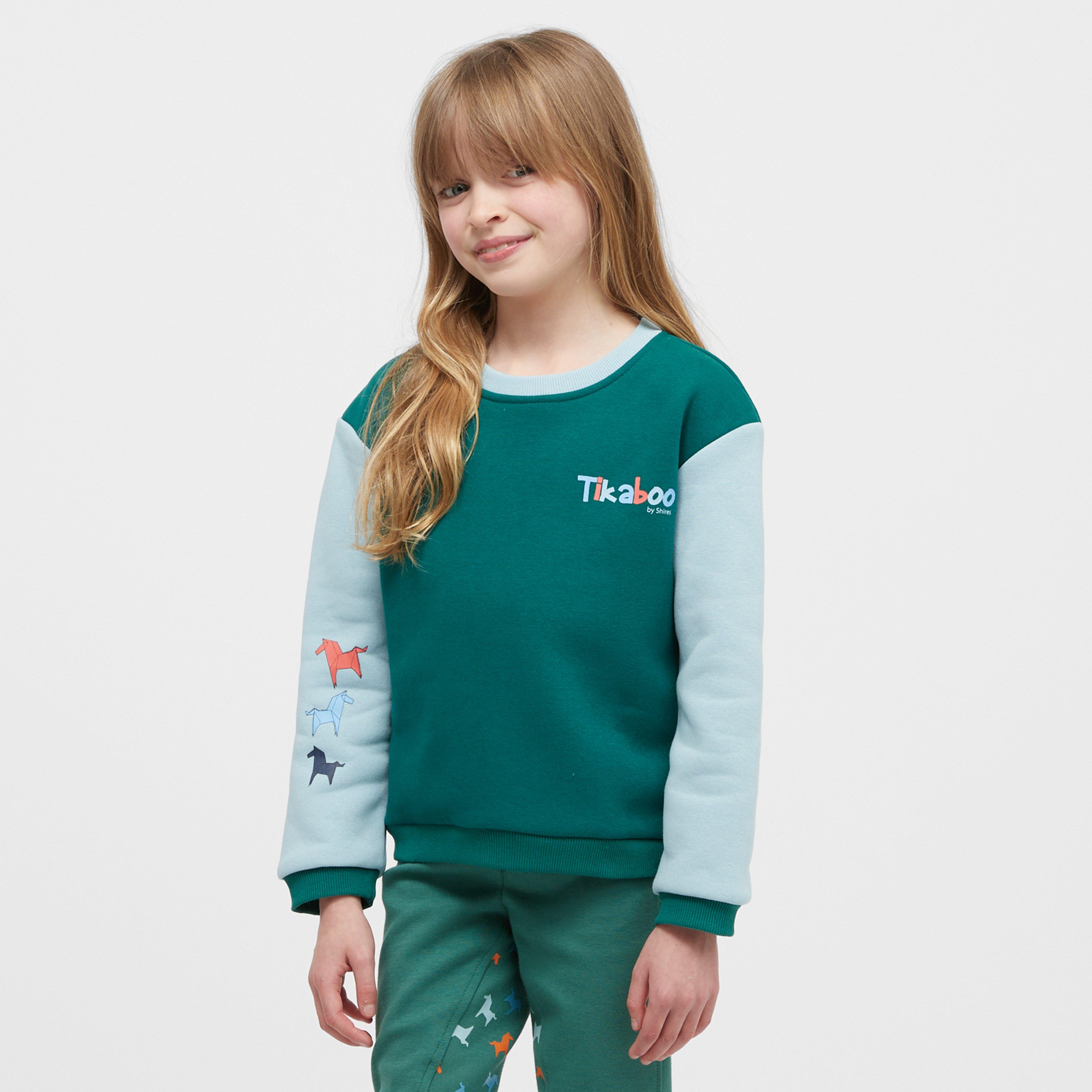 Kids Sweatshirt Green Horse