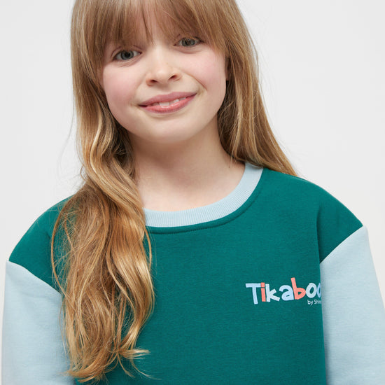 Kids Sweatshirt Green Horse