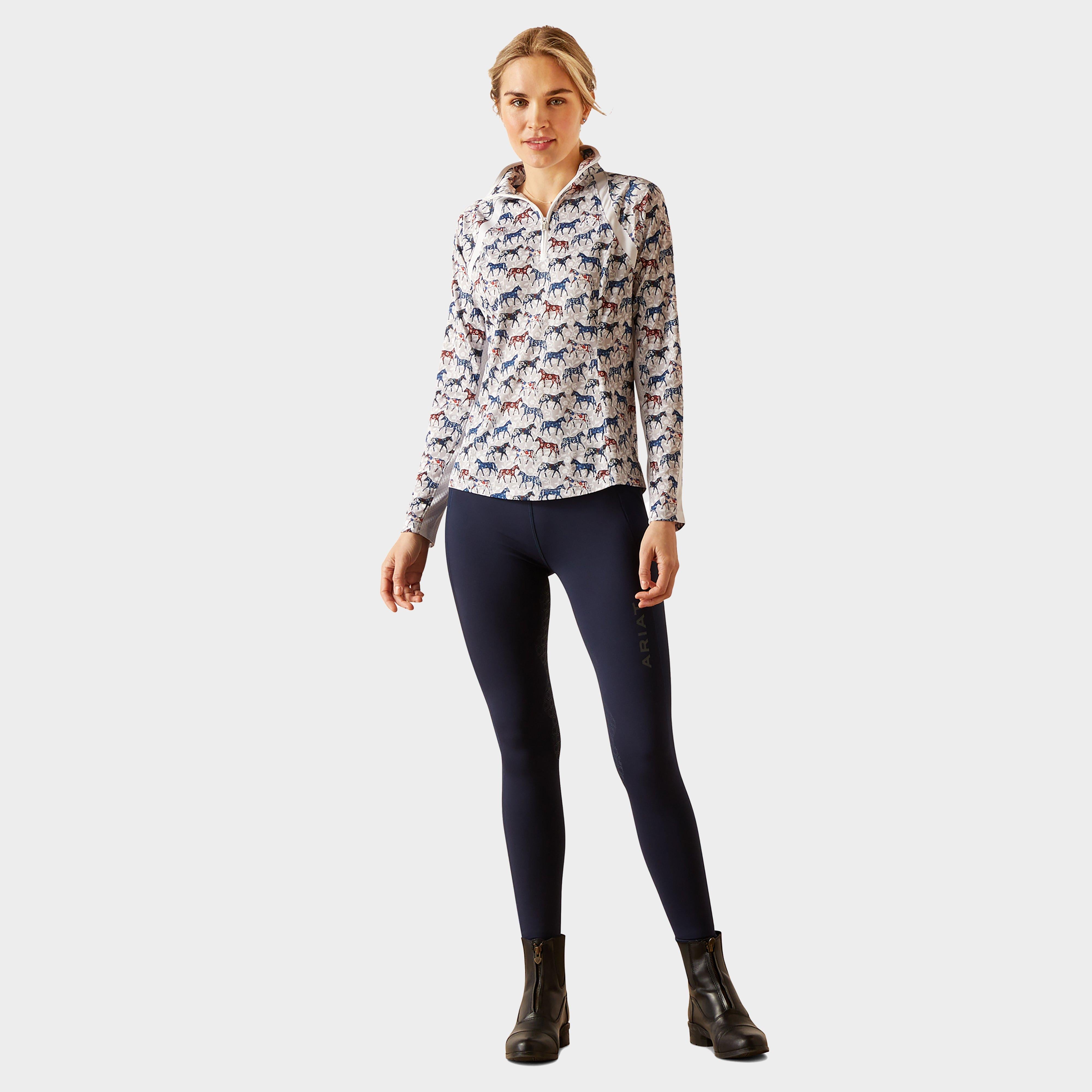 Womens Sunstopper 3.0 1/4 Zip Base Layer Painted Ponies