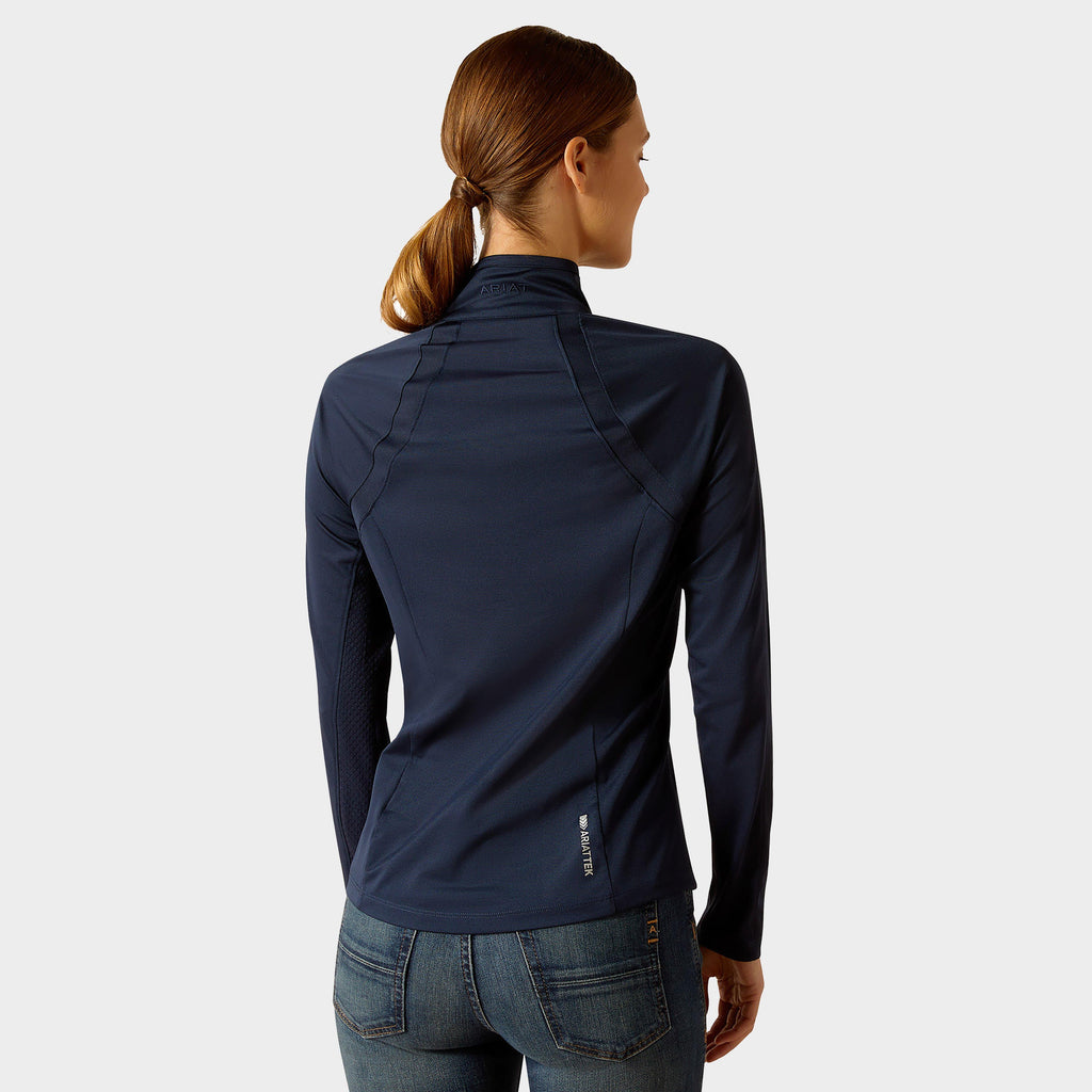 Womens Sunstopper 3.0 1/4 Zip Base Layer Navy