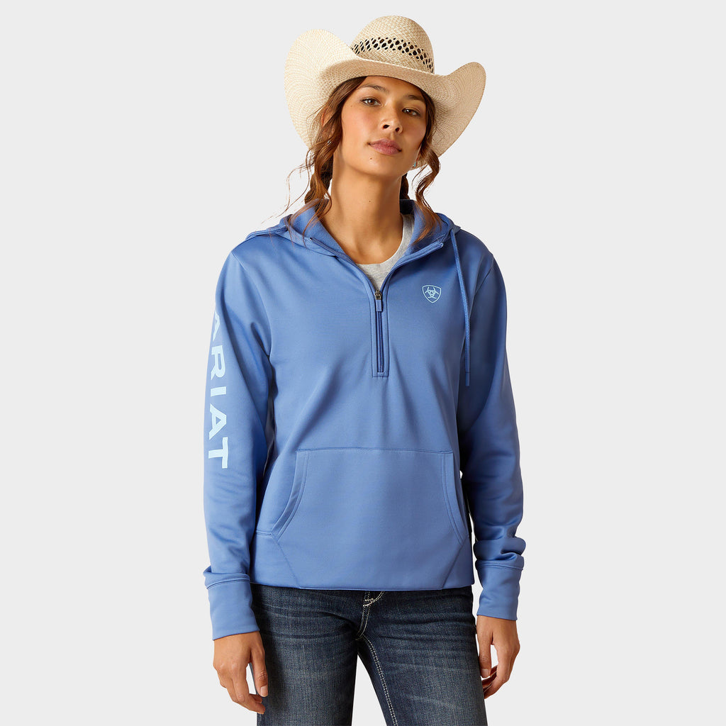 Womens Tek Hoodie 1/2 Zip Hoodie Dutch Blue