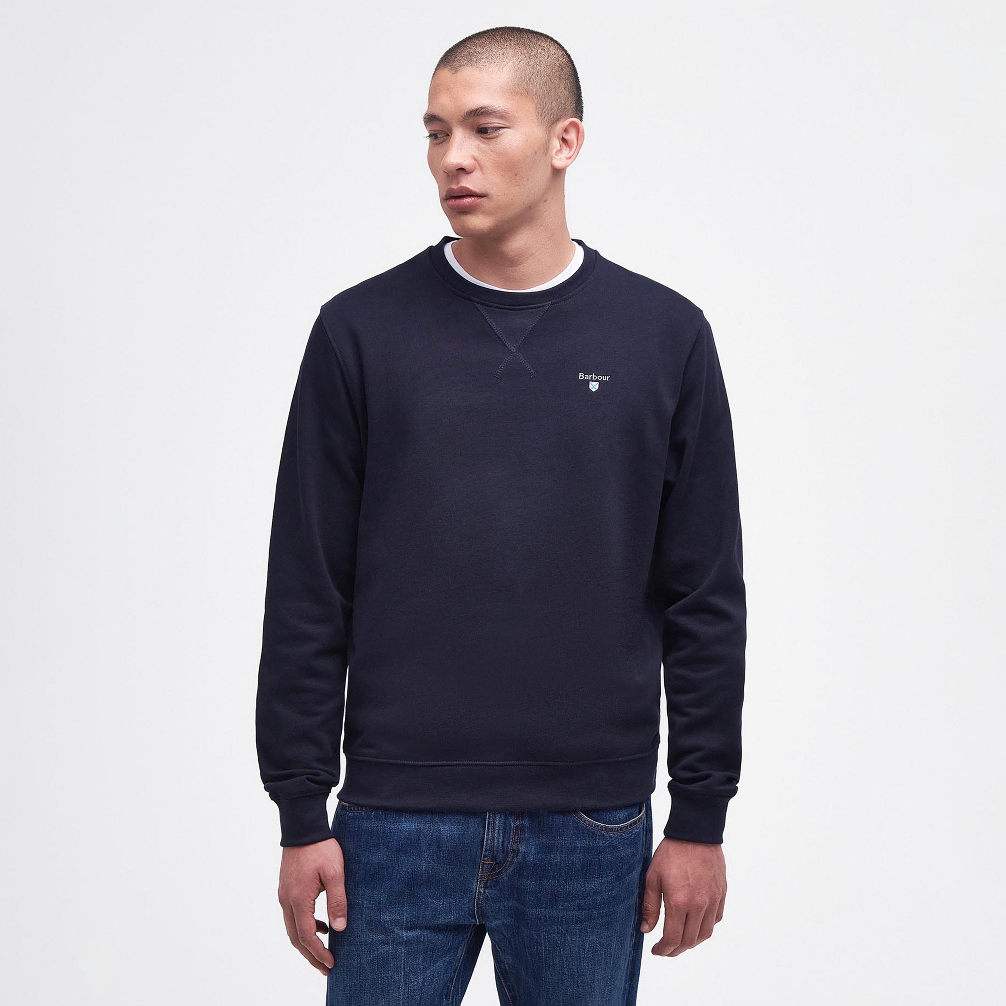 Mens Ridsdale Crew-Neck Sweatshirt Navy