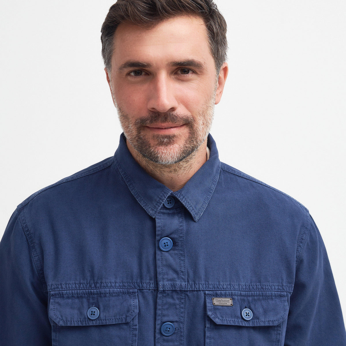 Mens Swindale Overshirt Mid Blue
