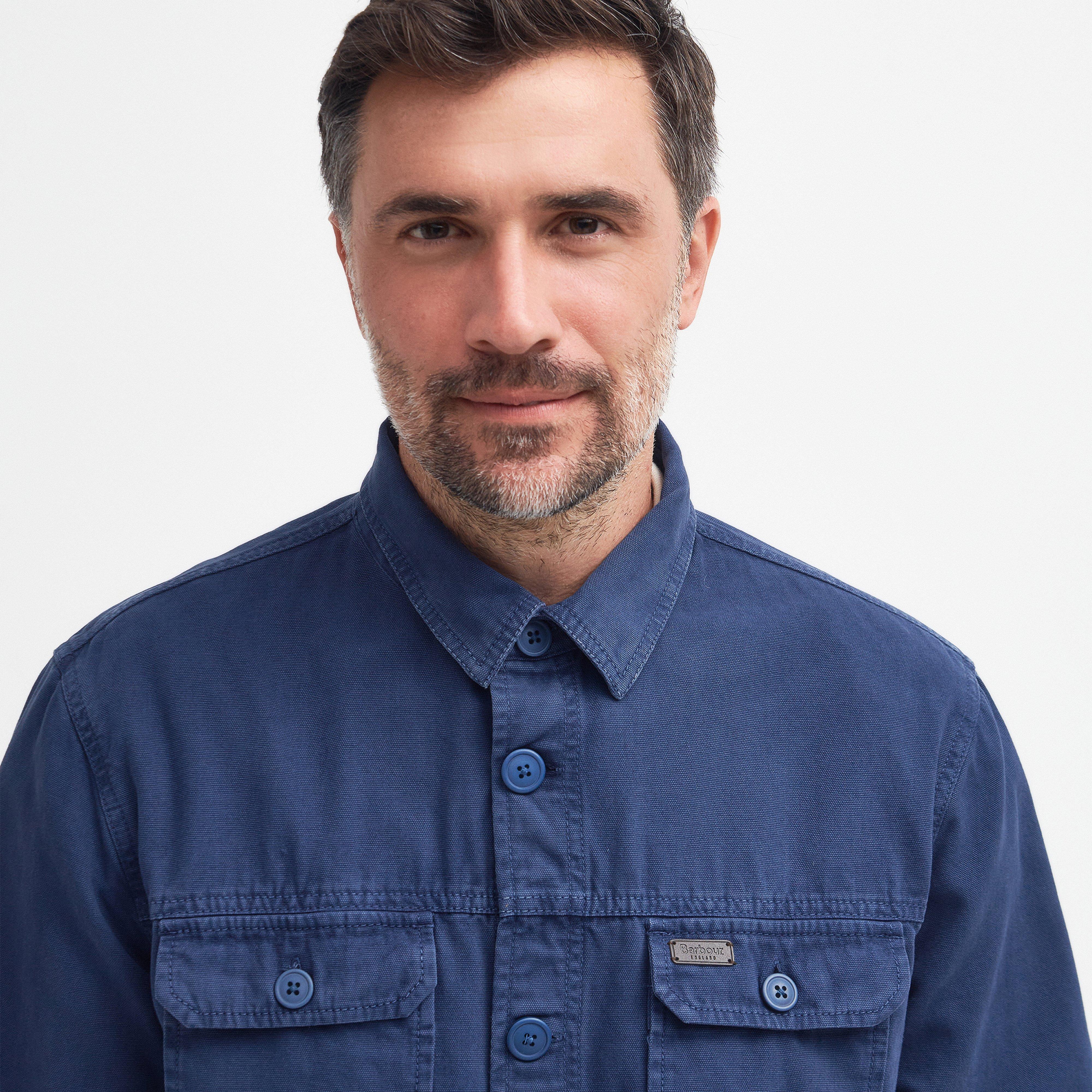 Mens Swindale Overshirt Mid Blue