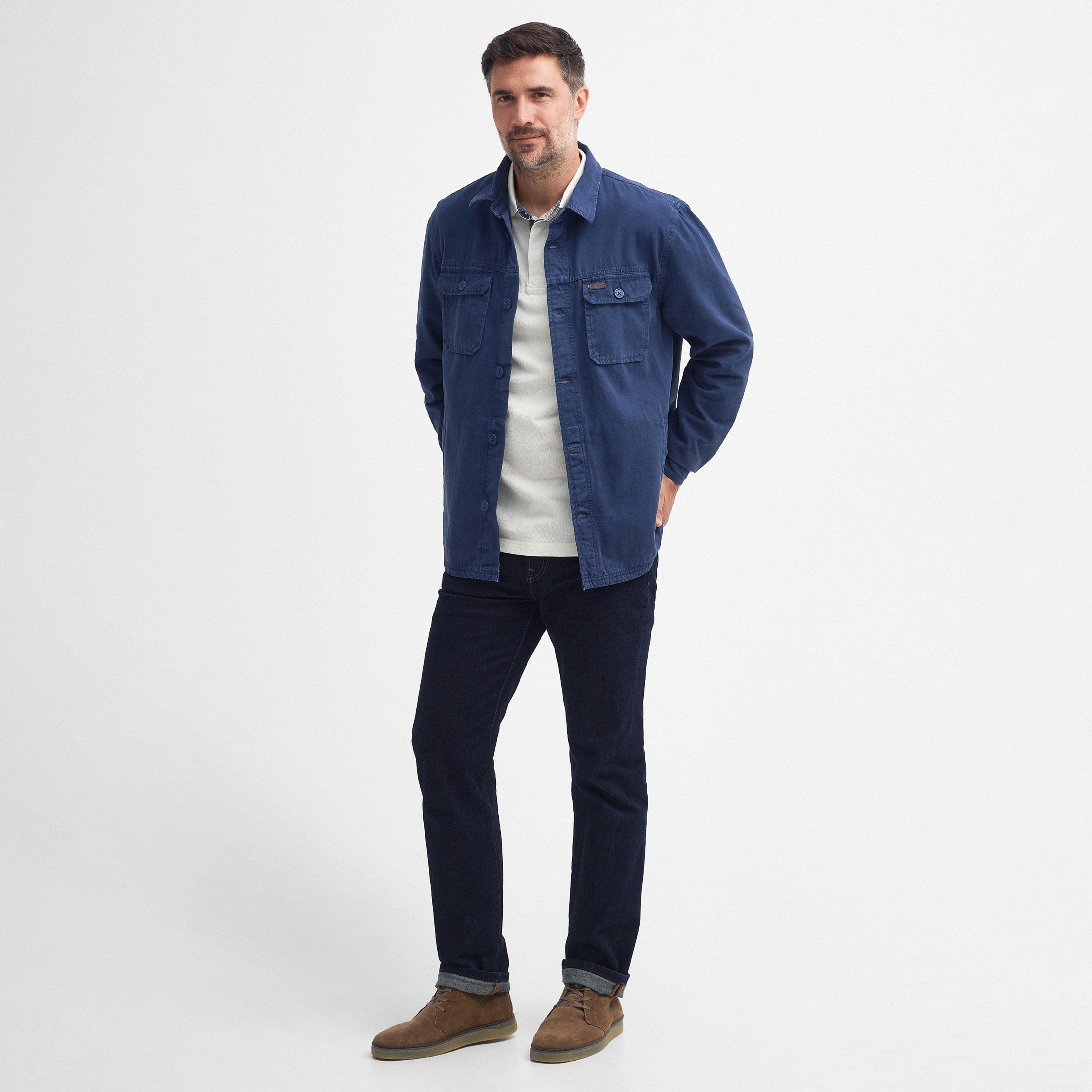 Mens Swindale Overshirt Mid Blue