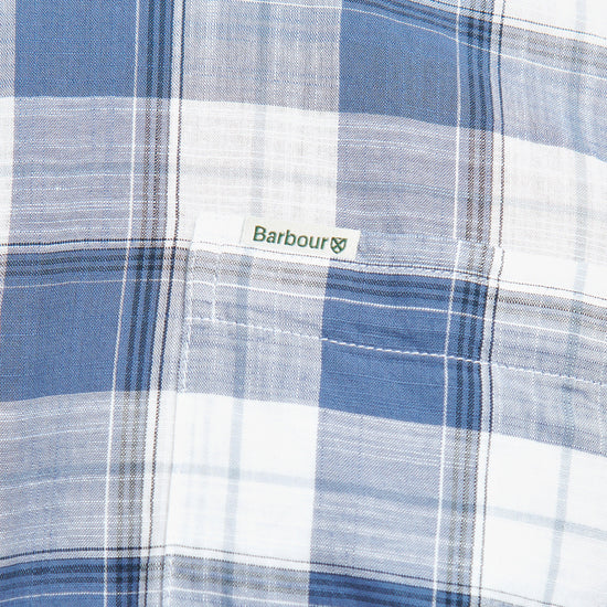 Mens Broxfield Regular Checked Shirt Classic Blue