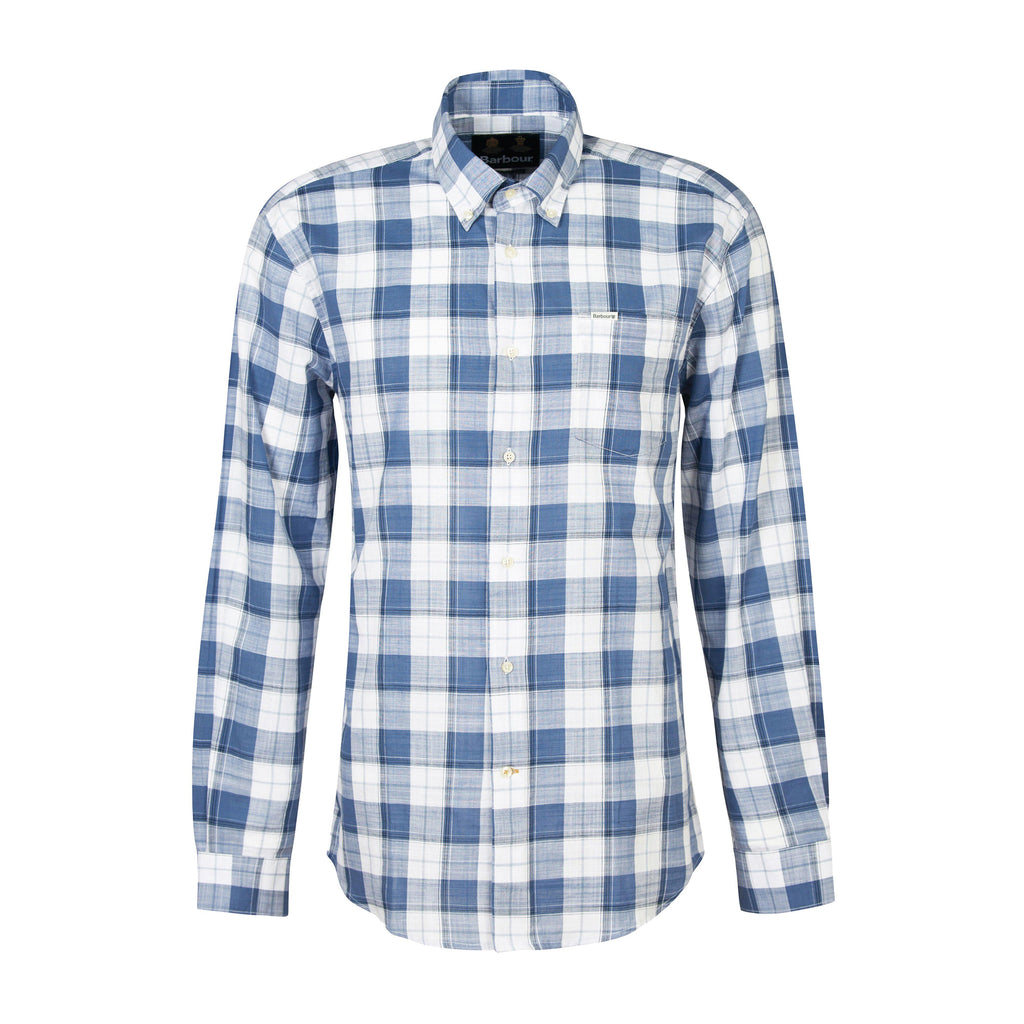 Mens Broxfield Regular Checked Shirt Classic Blue