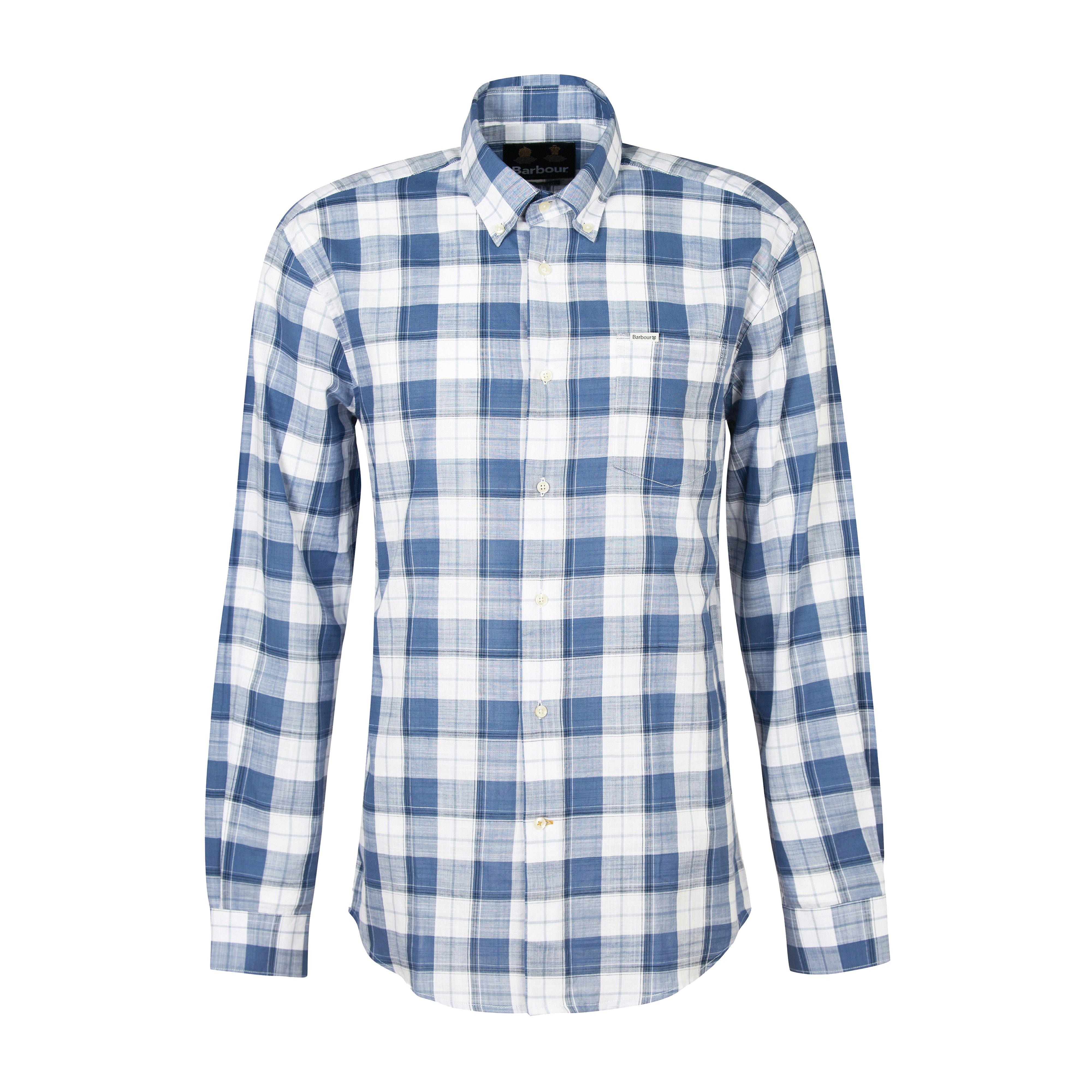 Mens Broxfield Regular Checked Shirt Classic Blue