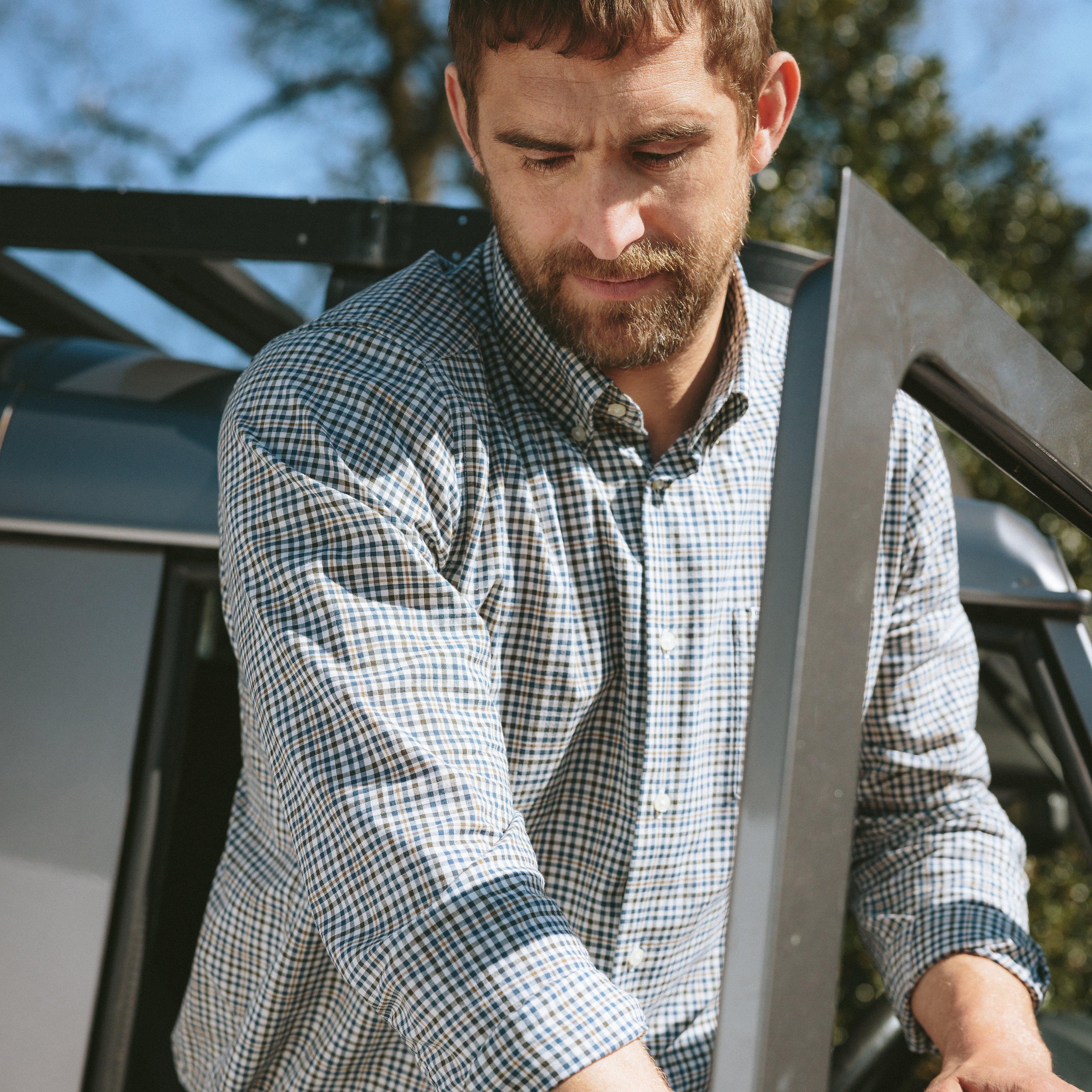 Mens Durand Regular Shirt Olive