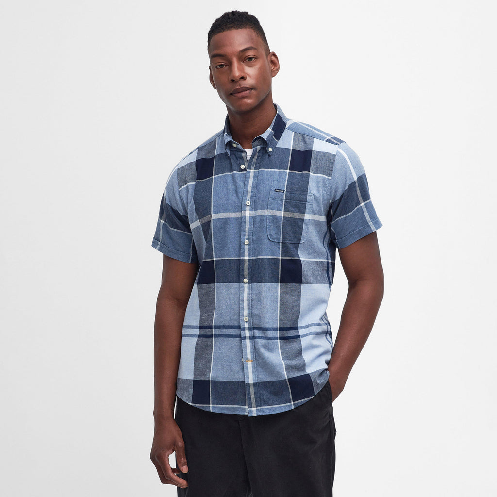 Mens Doughill Short-Sleeved Shirt Berwick Blue