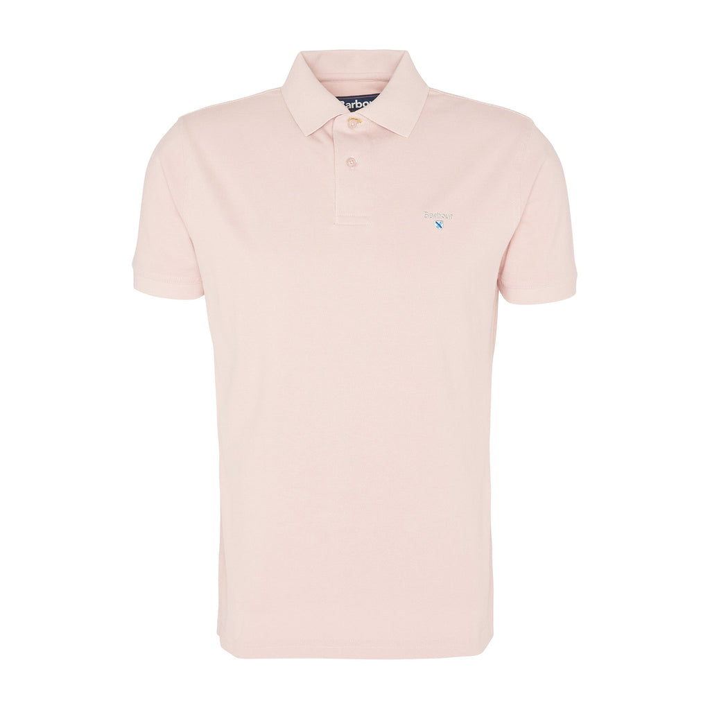 Mens Sports Polo Shirt Pink Mist