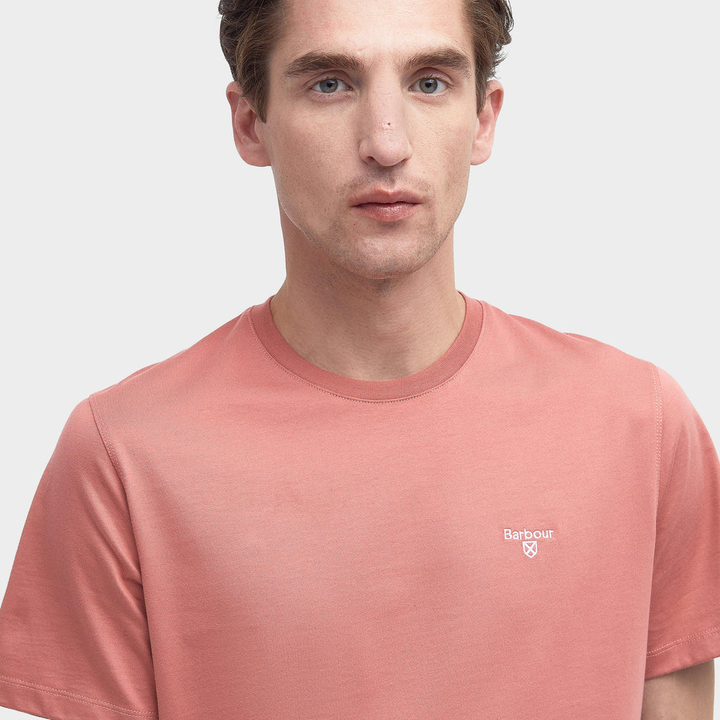 Mens Essential Sports T-Shirt Pink Clay