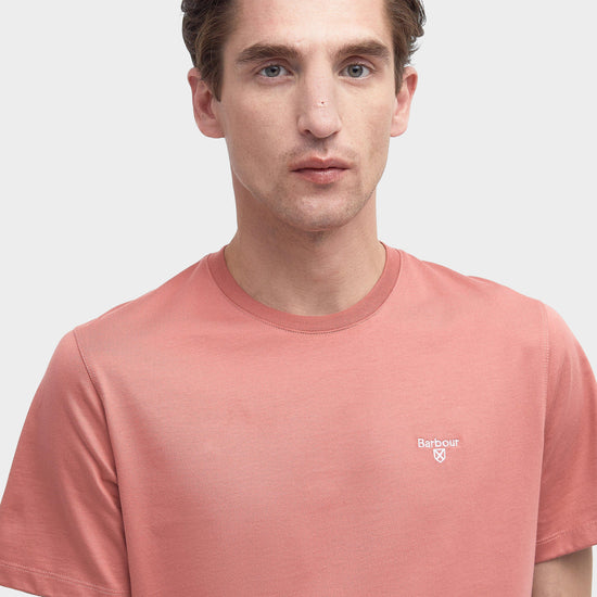 Mens Essential Sports T-Shirt Pink Clay