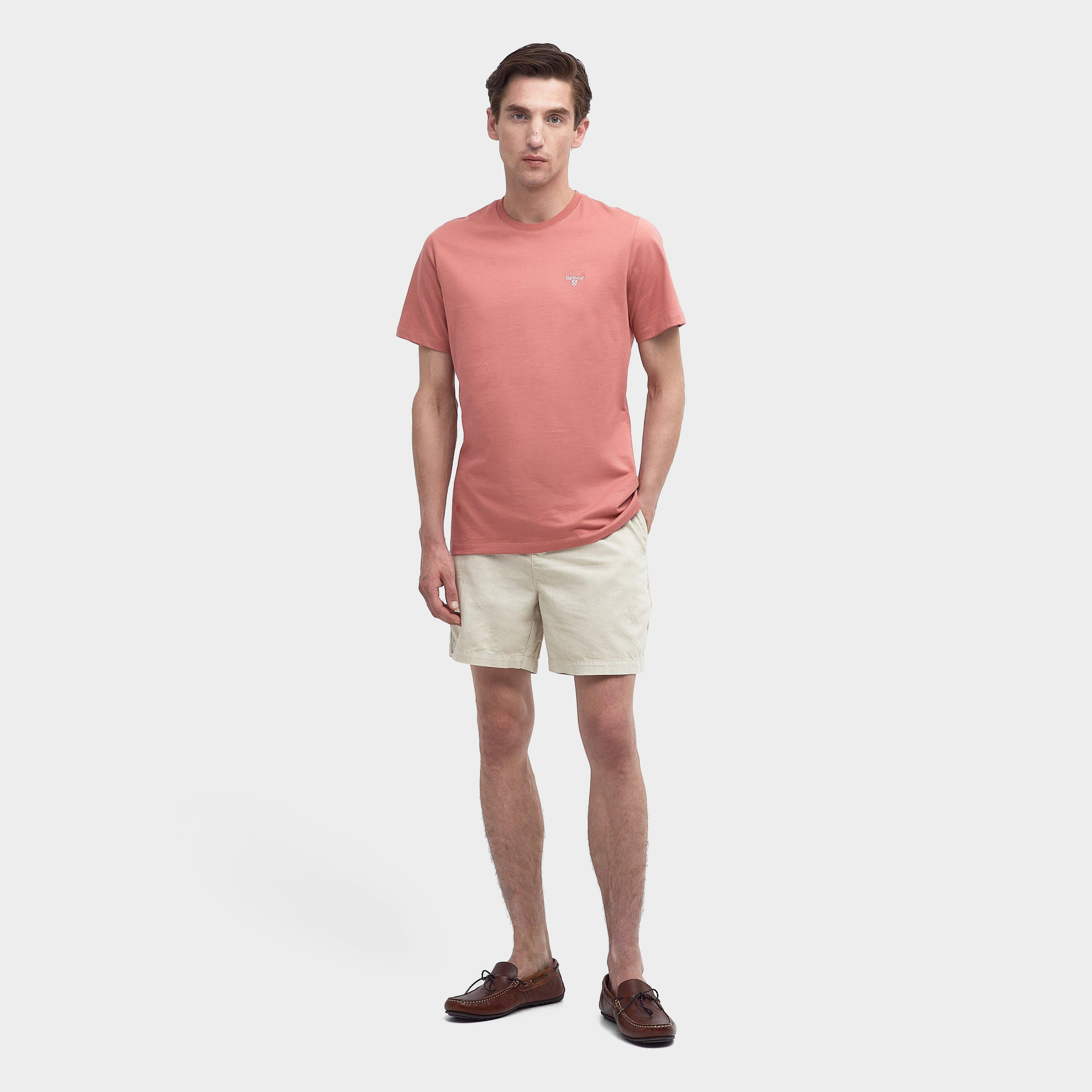 Mens Essential Sports T-Shirt Pink Clay