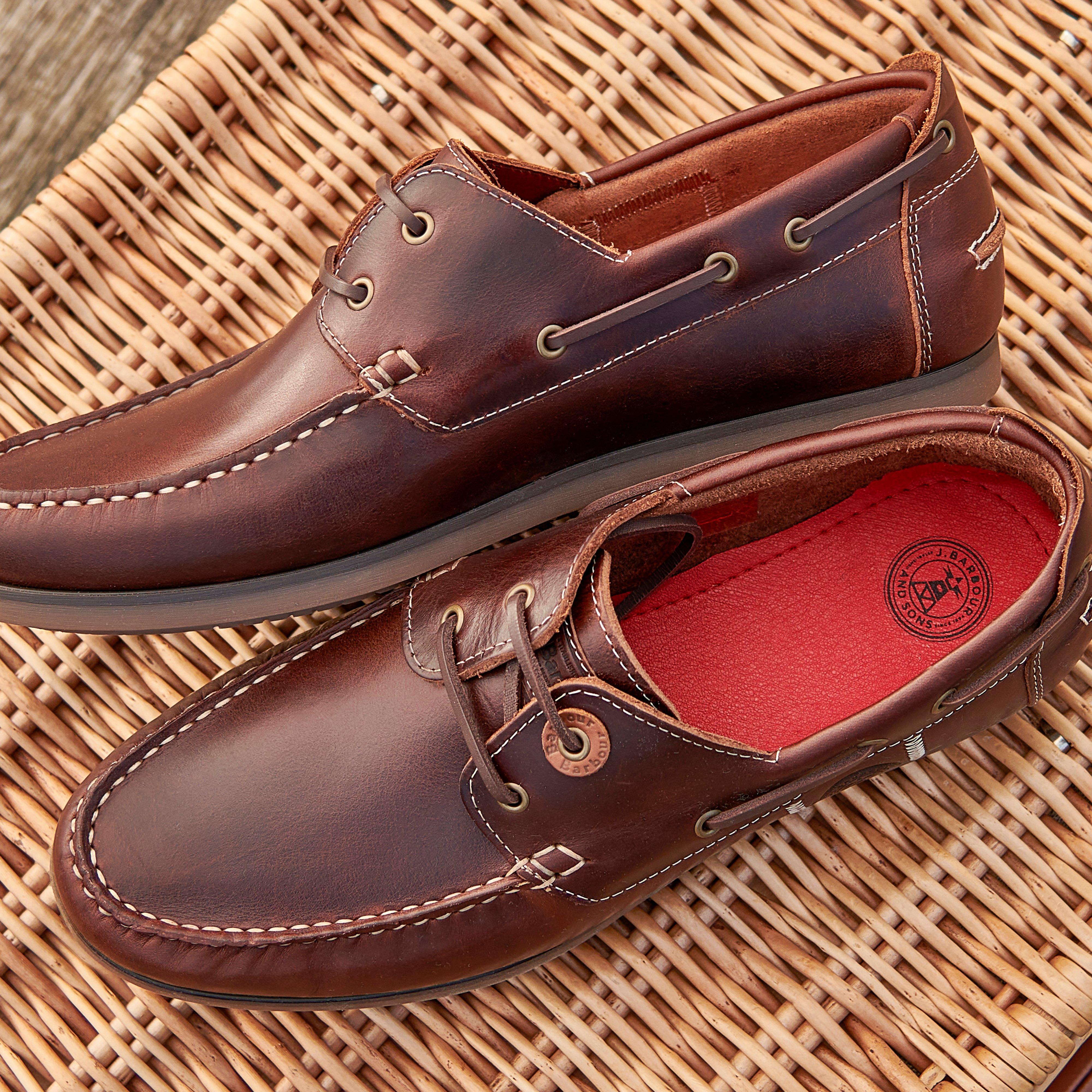 Mens Wake Boat Shoes Mahogany