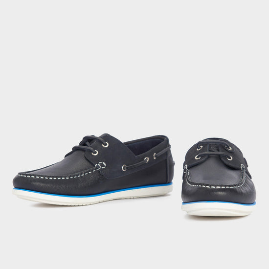 Mens Wake Boat Shoes Navy