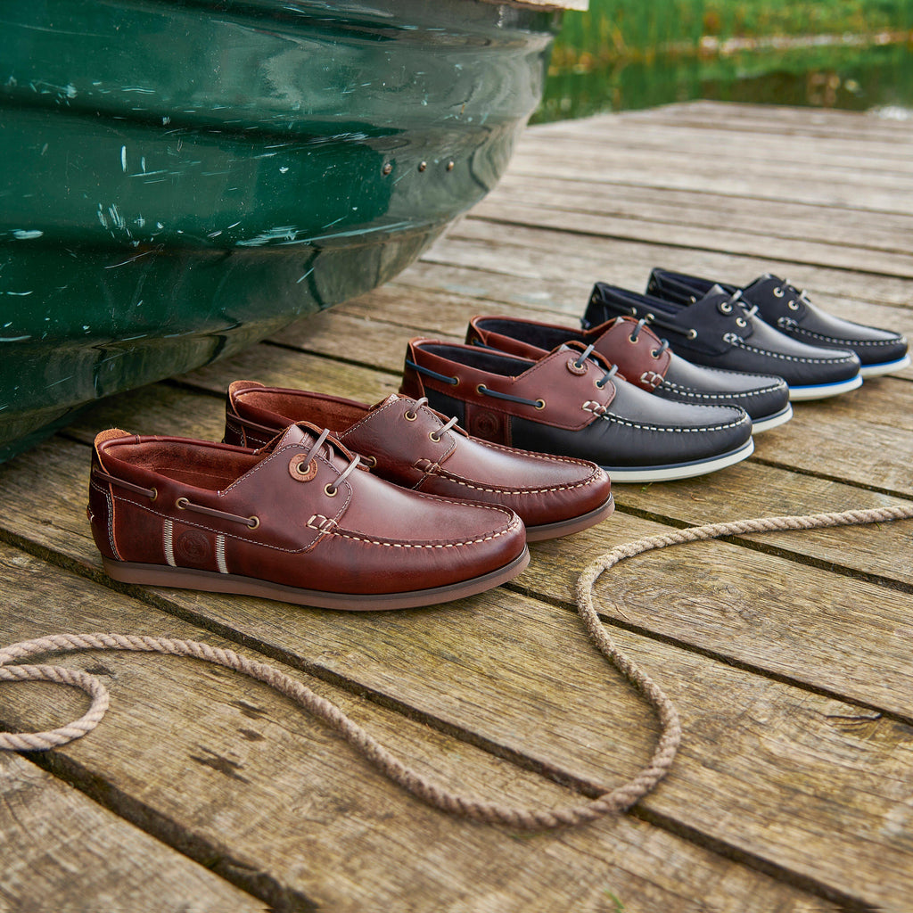 Mens Wake Boat Shoes Navy