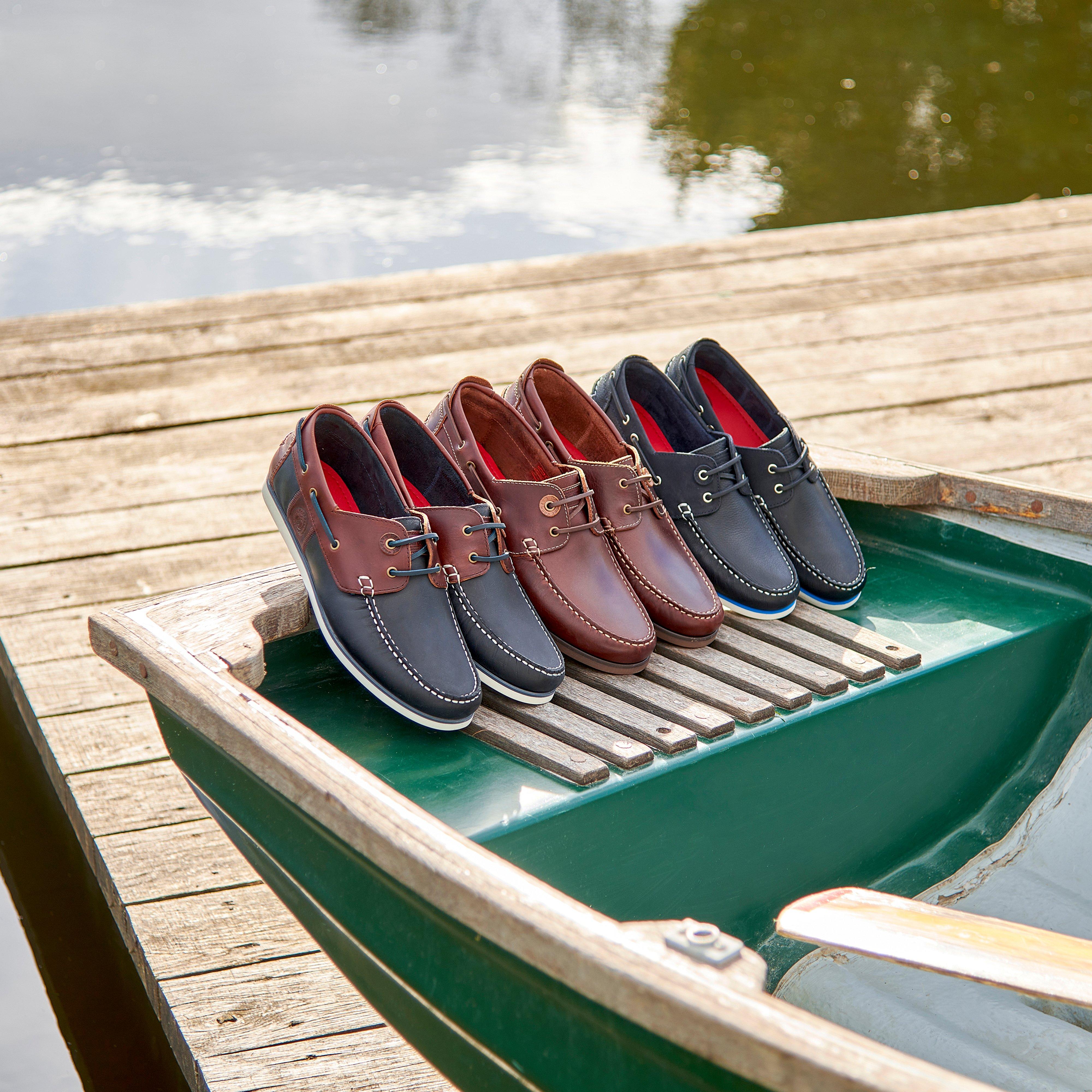 Mens Wake Boat Shoes Navy