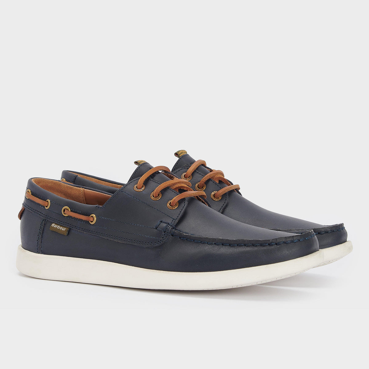 Mens Armada Boat Shoes Navy/Brown