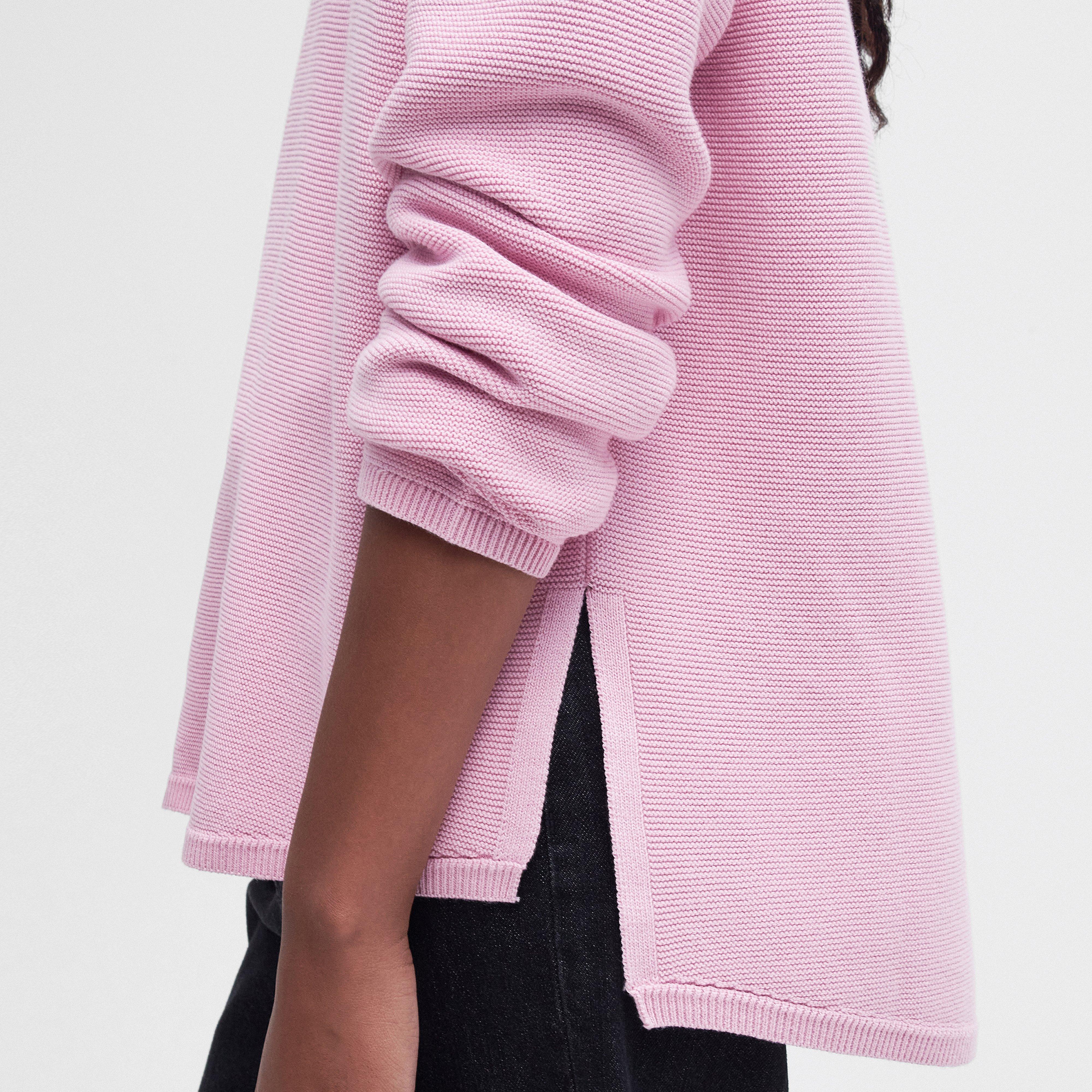 Womens Marine Knitted Jumper Mallow Pink