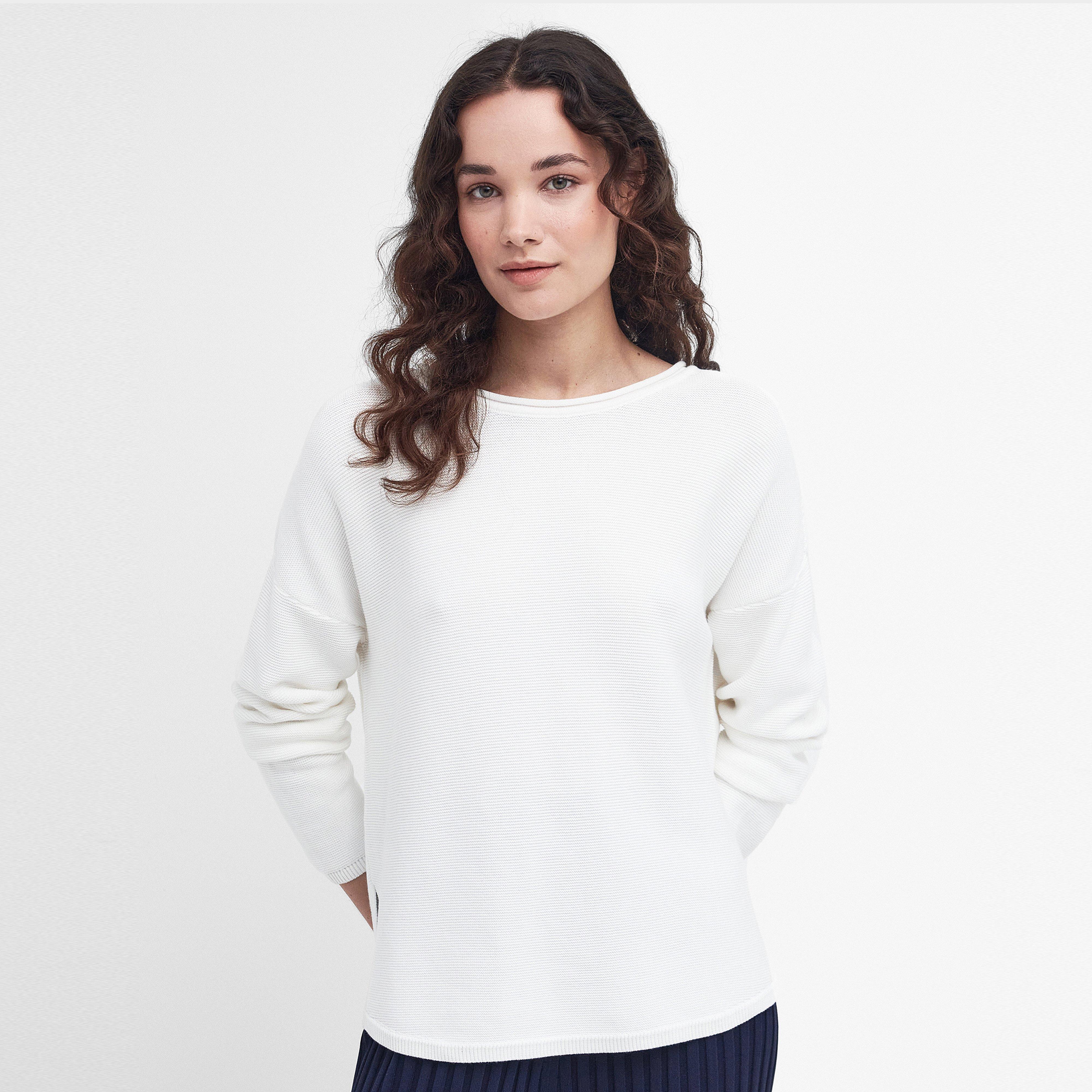 Womens Marine Knitted Jumper Cloud