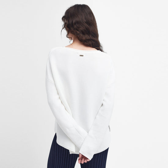 Womens Marine Knitted Jumper Cloud