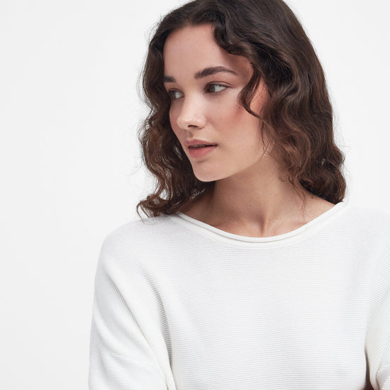 Womens Marine Knitted Jumper Cloud